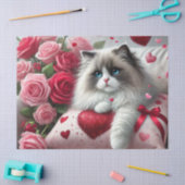 Houdt van Rozen en Ragdoll Katten Tissuepapier (Craft)