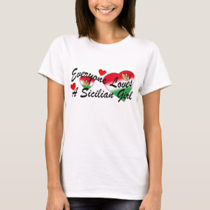 houdt van Siciliaans meisje T-shirt