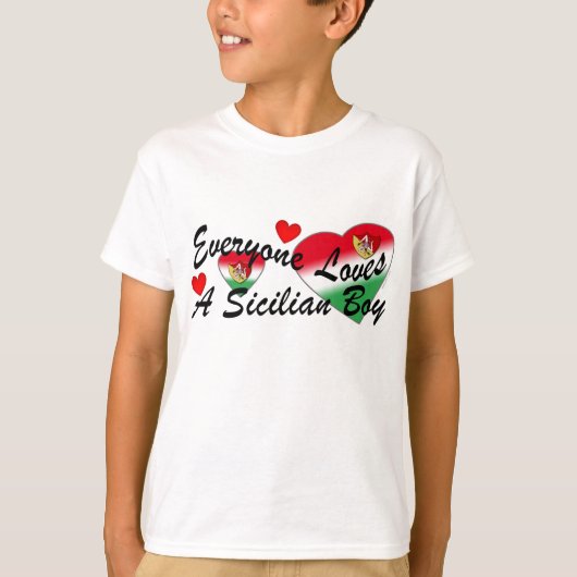 Houdt van Siciliaanse jongen T-shirt (Voorkant)