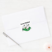 Houdt van T-shirts en cadeautjes Ronde Sticker (Envelop)