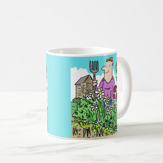 Houdt van tuinieren. Keen Gardener Koffiemok (Voorkant rechts)