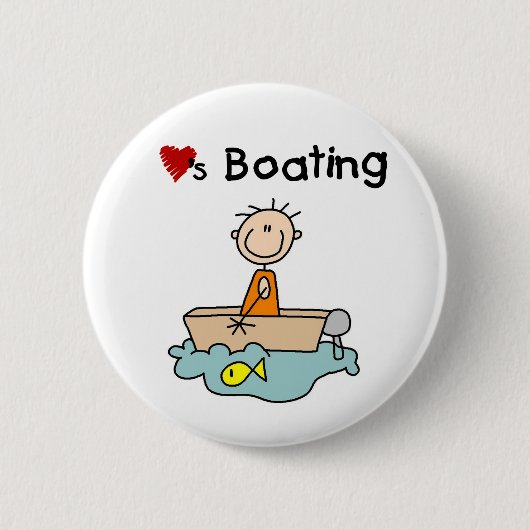 Houdt van varen ronde button 5,7 cm (Voorkant)