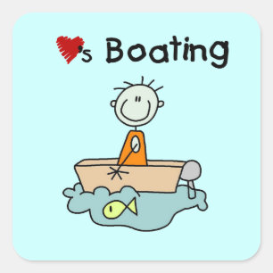Houdt van varen vierkante sticker