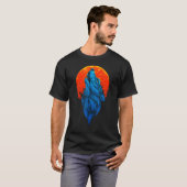 houdt van Wolven wolf maan 6 T-shirt (Voorkant volledig)
