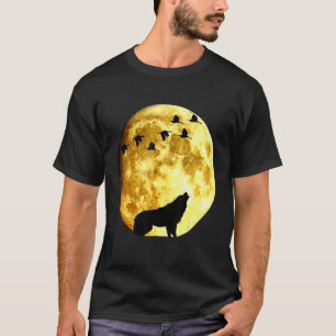 houdt van Wolven wolf maan 6 T-shirt