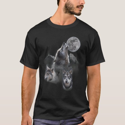 houdt van Wolven wolf Moon 2 T-shirt (Voorkant)