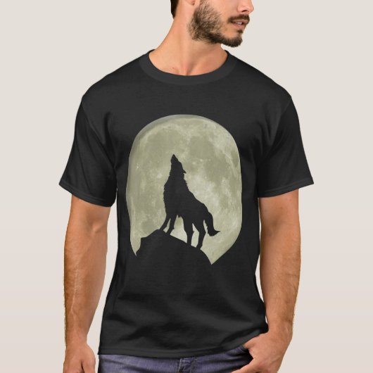 houdt van Wolven wolf moon 7 T-shirt (Voorkant)
