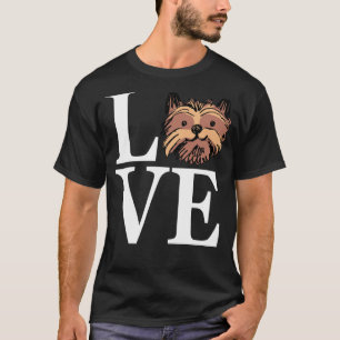 houdt van Yorkshire Terrier Dog Mannen en vrouw T-shirt