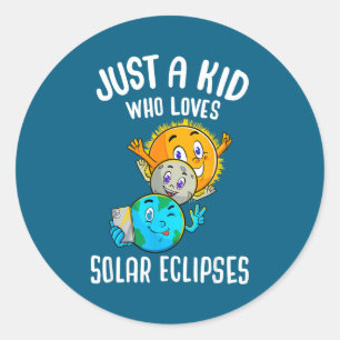 Houdt van zonsverduisteringen Zon Maan Ronde Sticker