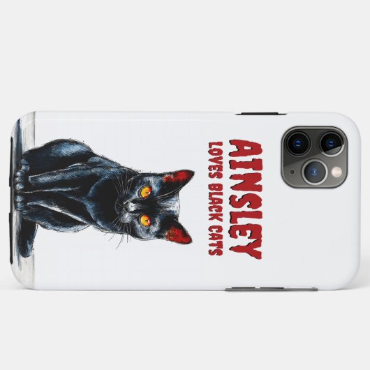 Houdt van zwarte katten Elegant Halloween ontwerp Case-Mate iPhone Case (Achterkant (horizontaal))
