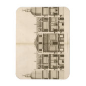 Houghton Hall: deel van de westkant, gegraveerd Magneet (Verticaal)