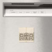 Houghton Hall: deel van de westkant, gegraveerd Magneet (Insitu (Vaatwasser))