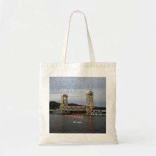 Houghton Hancock Bridge bij de schemering canvas t Tote Bag