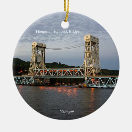 Houghton Hancock Bridge dubbelzijdig versierend Keramisch Ornament (Voorkant)