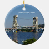 Houghton Hancock Bridge dubbelzijdig versierend Keramisch Ornament (Achterkant)