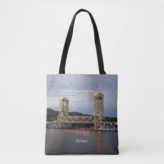 Houghton Hancock-brug over de hele tote bag (Voorkant)