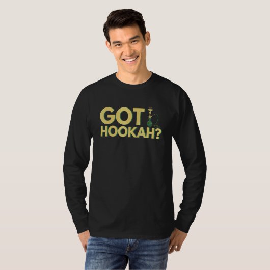 Houkah Bar en waterpijp T-shirt (Voorkant volledig)