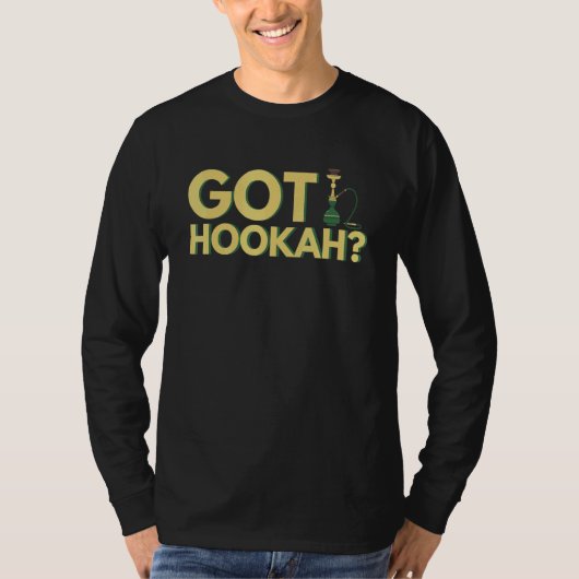 Houkah Bar en waterpijp T-shirt (Voorkant)