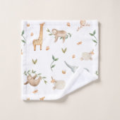 Houland safari dieren gepersonaliseerde handdoekse bad handdoek (Wasdoekje)