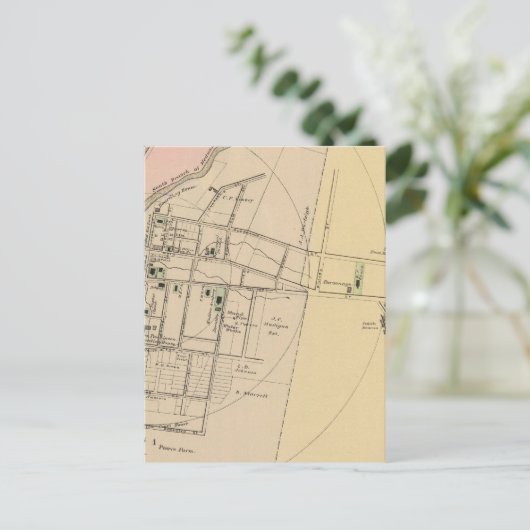 Houlton, Aroostook County Map Briefkaart (Staand voorkant)