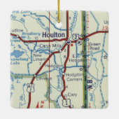 Houlton Maine  Map Keramisch Ornament (Achterkant)