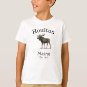 Houlton Maine, Moose, jongen T-shirt (Voorkant)