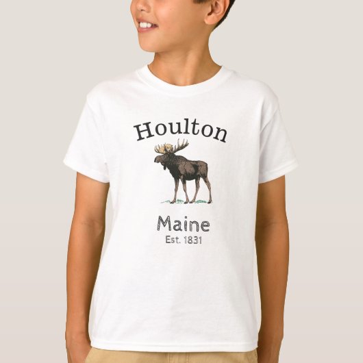 Houlton Maine, Moose, jongen T-shirt (Voorkant)
