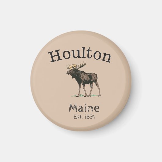 Houlton Maine Moose Magneet (Voorkant)