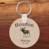 Houlton Maine Moose Sleutelhanger (Voorkant)