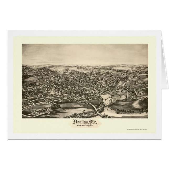 Houlton, ME Panoramic Map - 1894 (Voorkant Horizontaal)