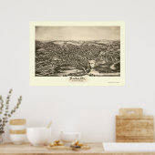 Houlton, ME Panoramic Map - 1894 Poster (Keuken)