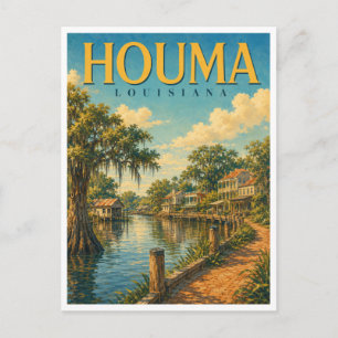 Houma Louisiana Bayou Terrebonne GeoSaga Briefkaart