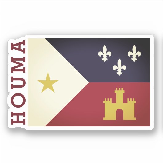 Houma, Louisiana Sticker (Voorkant)