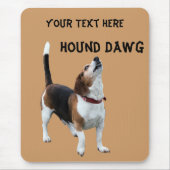 Hound Dawg Beagle Funny Dog Mousepad Muismat (Voorkant)