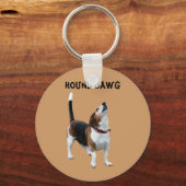 Hound Dawg Beagle Funny Dog Sleutelhanger (Voorkant)