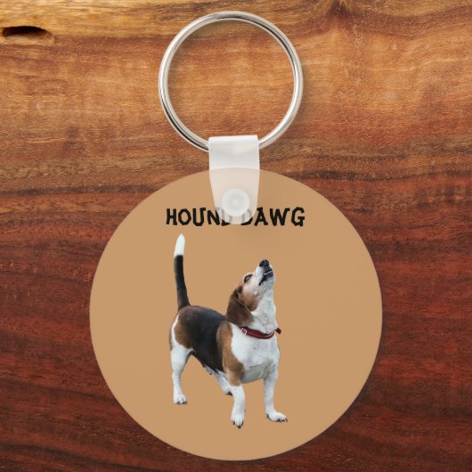Hound Dawg Beagle Funny Dog Sleutelhanger (Voorkant)