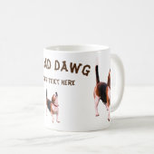 Hound Dawg Beagle Funny Personalized Koffiemok (Voorkant rechts)