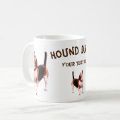 Hound Dawg Beagle Funny Personalized Koffiemok (Voorkant links)