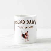 Hound Dawg Beagle Funny Personalized Koffiemok (Center)