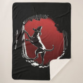 Hound Dog Art Blanket Hunting Dog Sherpa Blanket Sherpa Deken (Voorkant)