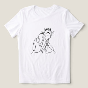 Hound Dog Basset Hound Dog Howling Tri-Blend Shirt