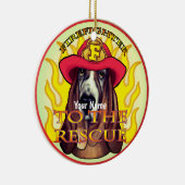 Hound Dog Brandweerman ornament (Rechts)