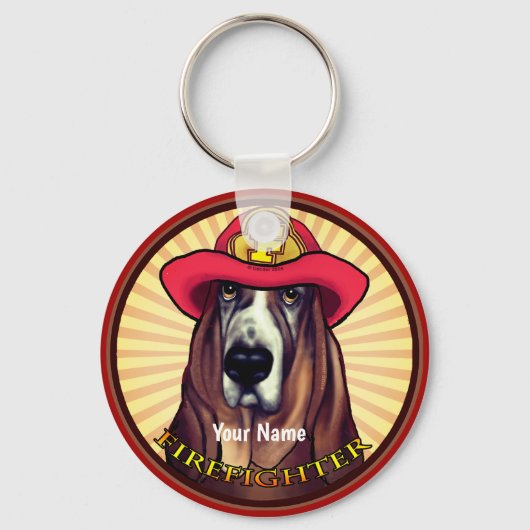 Hound Dog Brandweerman sleutelhanger (Voorkant)