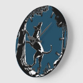 Hound Dog Clock Hunting Dog Art Wall Clock Grote Klok (Hoek)