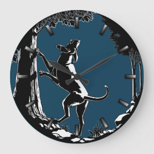 Hound Dog Clock Hunting Dog Art Wall Clock Grote Klok