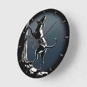 Hound Dog Clock Hunting Dog Art Wall Clock Ronde Klok (Hoek)