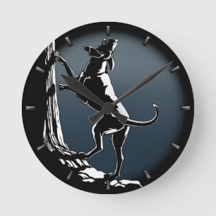 Hound Dog Clock Hunting Dog Art Wall Clock Ronde Klok