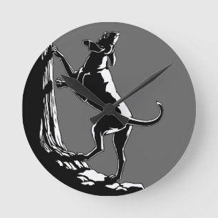 Hound Dog Clock Hunting Dog Art Wall Clock Ronde Klok