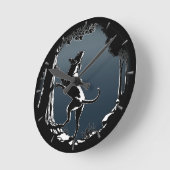 Hound Dog Clock Hunting Dog Art Wall Clock Ronde Klok (Hoek)