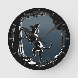 Hound Dog Clock Hunting Dog Art Wall Clock Ronde Klok
